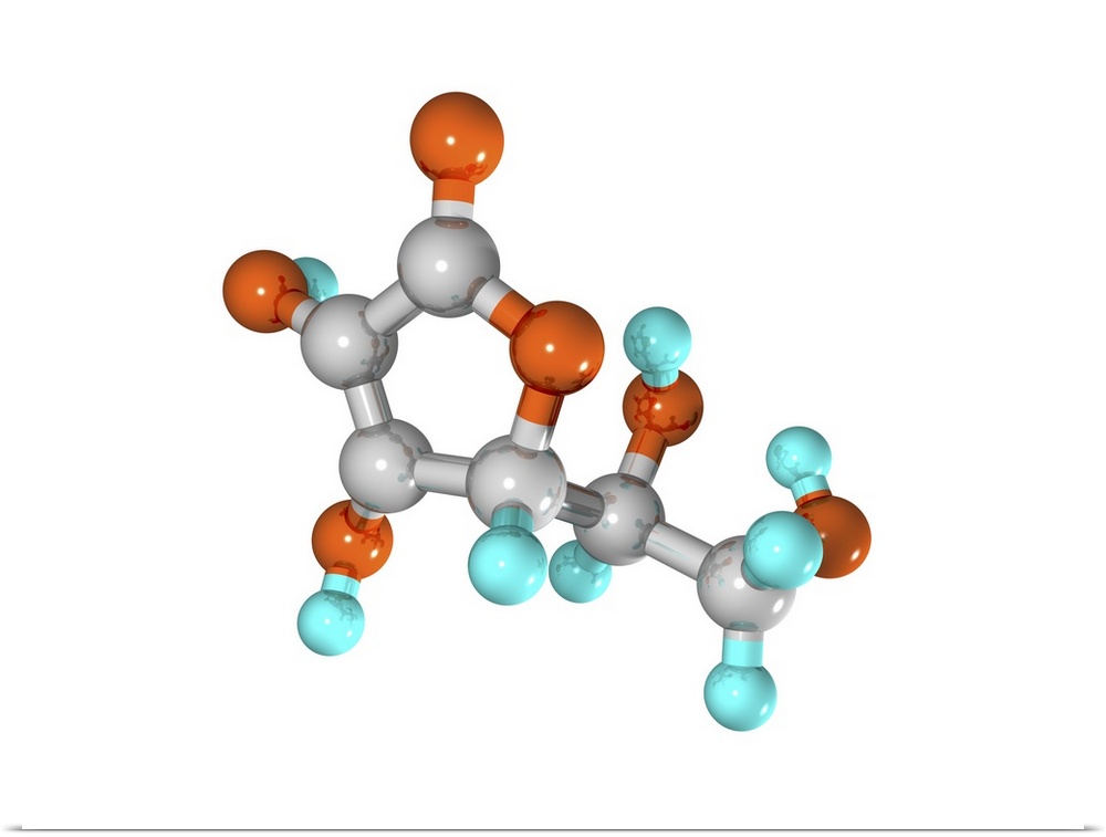 Vitamin C. Computer model of a molecule of the water-soluble trace nutrient vitamin C. It is also known as ascorbic acid. ...