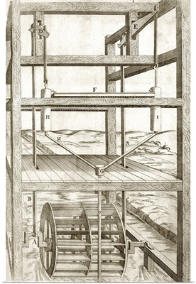Water mill and pump, 18th century