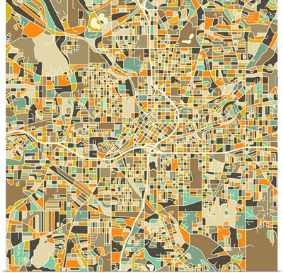 Atlanta Aerial Street Map