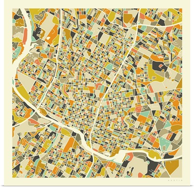 Austin Aerial Street Map