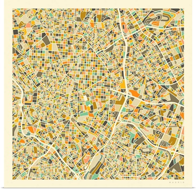 Madrid Aerial Street Map