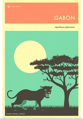 Minimalist Travel Poster - Gabon, Africa
