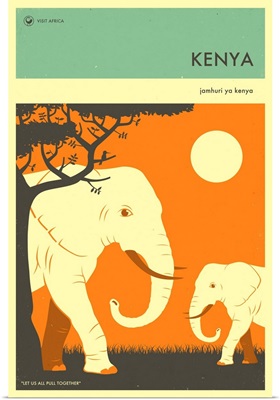 Minimalist Travel Poster - Kenya, Africa