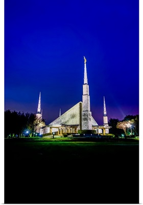 Dallas Texas Temple at Night, Texas