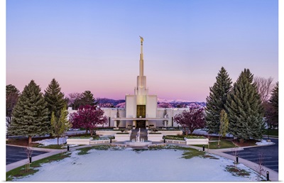 Denver Colorado Temple, Spring Snow, Centennial, Colorado