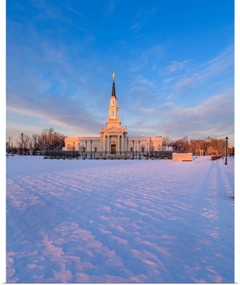 Hartford Connecticut Temple, Light Across the Snow, Hartford, Connecticut