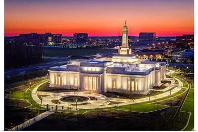 Indianapolis Indiana Temple, Paint the Sky Red, Carmel, Indiana