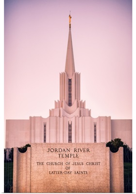 Jordan River Utah Temple Sign, South Jordan, Utah
