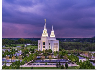 Kansas City Missouri Temple, Purple Skies, Kansas City, Missouri