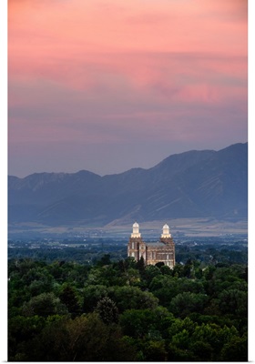 Logan Utah Temple at Sunset, Logan, Utah