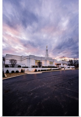 Louisville Kentucky Temple, Lavender Clouds at Sunset, Crestwood, Kentucky