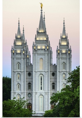 Morning over the Salt Lake Temple, Salt Lake City, Utah