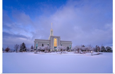 Mount Timpanogos Utah Temple, Snowy Morning, American Fork, Utah