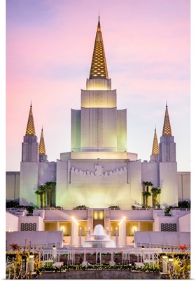 Oakland California Temple at Sunset, Oakland, California