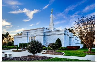 Raleigh North Carolina Temple, Corner, Blue Skies, Apex, North Carolina