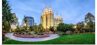 Salt Lake Temple, Panoramic, Salt Lake City, Utah