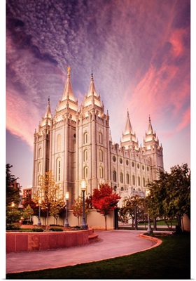 Salt Lake Temple, Pink Sunrise, Salt Lake City, Utah