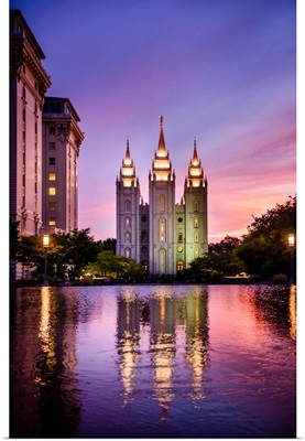 Salt Lake Temple, Reflection, Salt Lake City, Utah