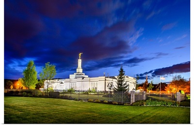 Spokane Washington Temple at Twilight, Spokane, Washington