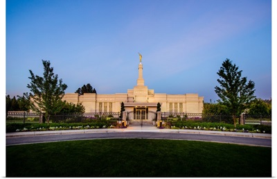 Spokane Washington Temple, Entrance at Night, Spokane, Washington