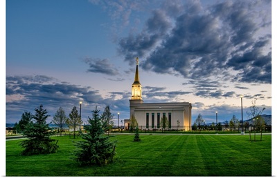 Star Valley Wyoming Temple, Morning Clouds, Afton, Wyoming