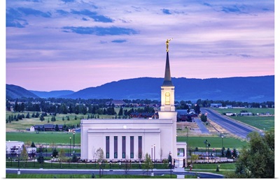 Star Valley Wyoming Temple, Southern Valley Twilight, Afton, Wyoming