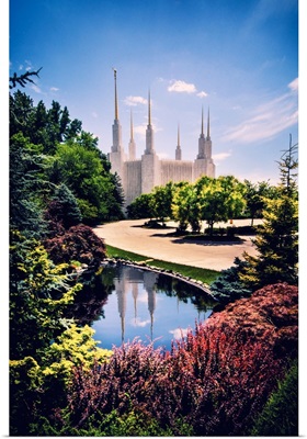 Washington DC Temple, Reflection in the Water, South Kensington, Maryland
