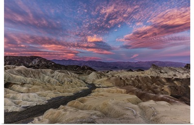 Beautiful sunrise at Zabriski Point in Death Valley National Par