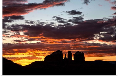 Beautiful sunset over Cathedral Rocks in Sedona, Arizona