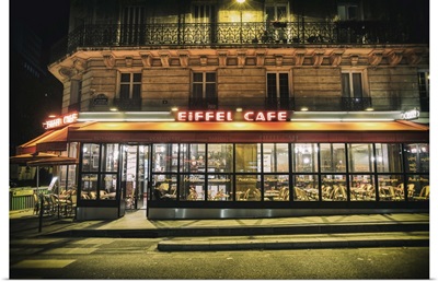 Cafe in Paris at night