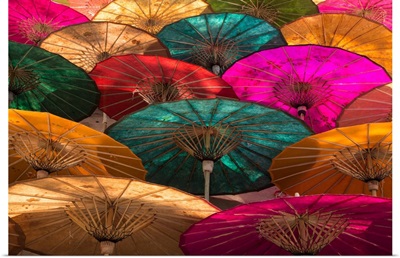 Colorful Burmese parasols