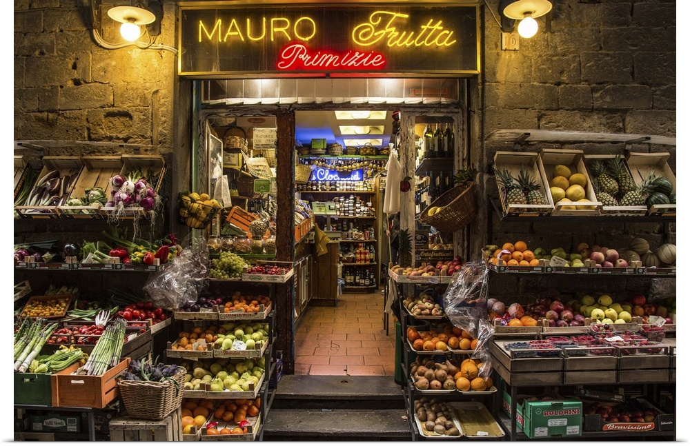 Fruit market in the city of Florence, Italy.