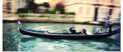 Gondola in the canals of Venice, Italy