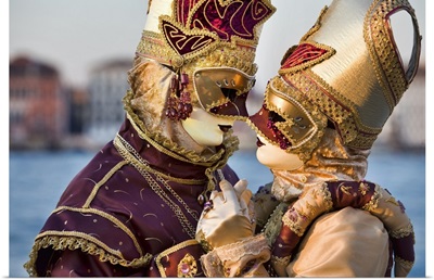 Love in masquerade time during Carnival, Venice, Italy