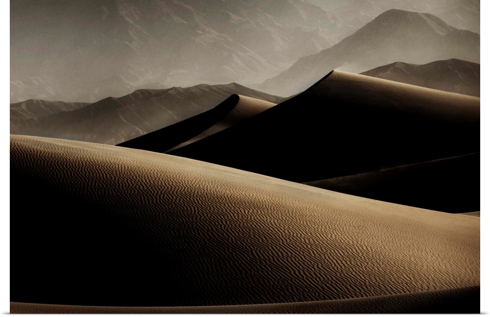 Mesquite Sand dunes in Death Valley National Park at sunrise