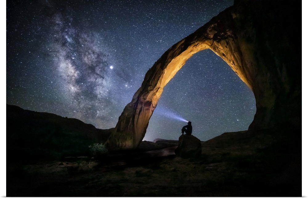 Milky Way over Corona Arch in Moab, Utah