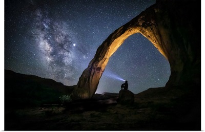 Milky Way Over Corona Arch In Moab, Utah