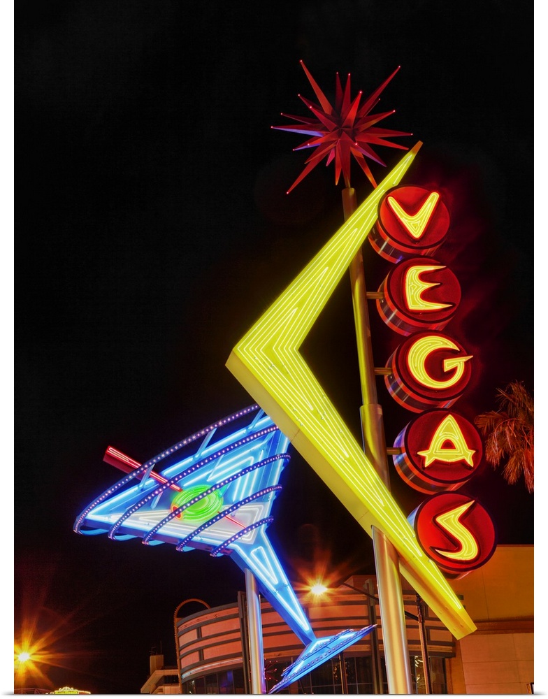 Neon on the Las Vegas strip at night