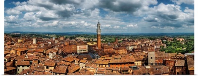 Panorama of Siena, Italy from above