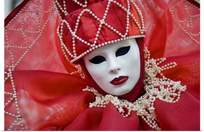 People in masquerade masks during Carnival, Venice, Italy