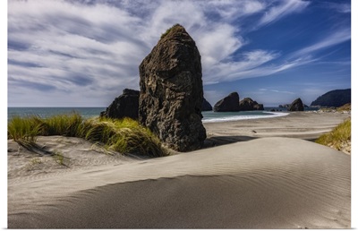 Seastacks And Sand Dunes On The Oregon Coast