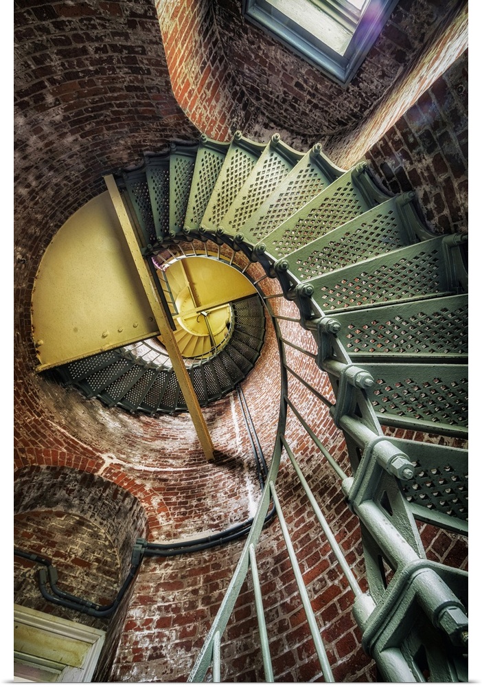 Spider staircase inside the Cape Blanco Lighthouse on the Oregon Coast