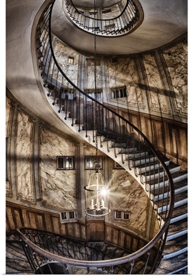 Spiral staircase in Paris, France