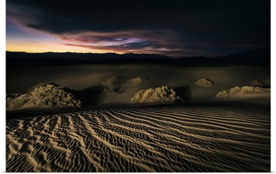 Sunset on the Mesquite Sand Dunes at Death Valley National Park