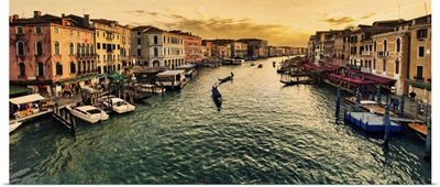 The Grand Canal from the Rialto Bridge in Venice, Italy
