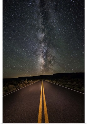 The Milky Way over a deserted road