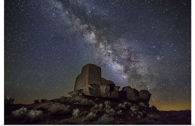 The Milky Way over Palatki Indian Ruins in Arizona
