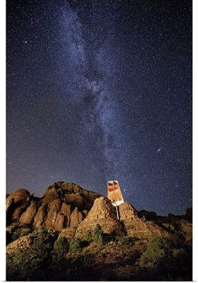 The Milky Way over the Chapel in Sedona, Arizona