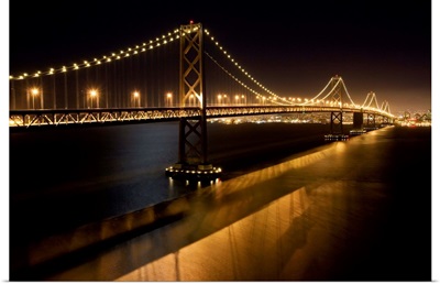 The Oakland Bay Bridge at night, San Francisco