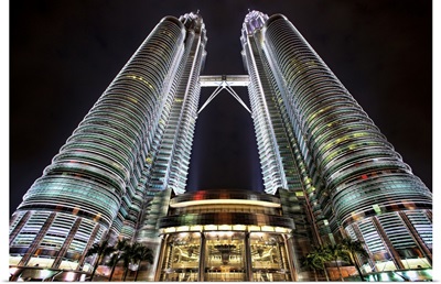 The Petronus towers after dark, Kuala Lumpur, Malaysian